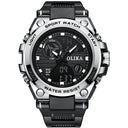 Men's dual display waterproof electronic watch, outdoor sports timing multifunctional quartz electronic watch, shock resistant student watch - V.I.P Digital Presence