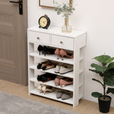 Storage Rack Storage Organiser in the Entryway Economical Home Shoe Rack Multi-Layer Shoe Cabinet (White) - V.I.P Digital Presence