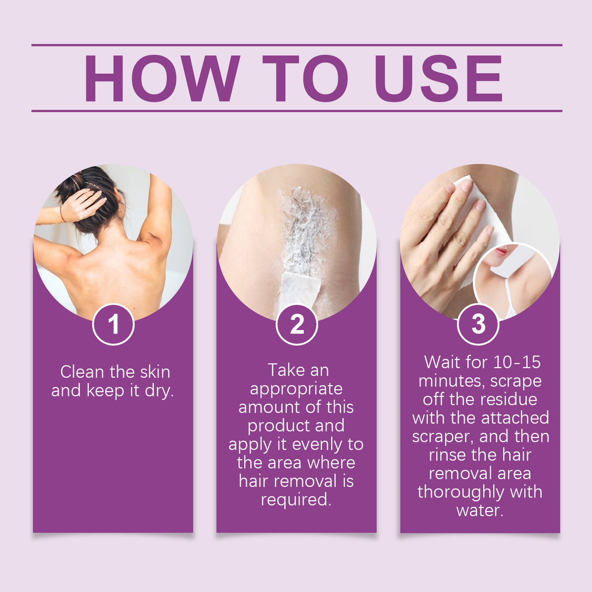 Mousse depilatoria corporal para una depilación suave de las axilas, una piel suave y tersa, una depilación limpia y refrescante