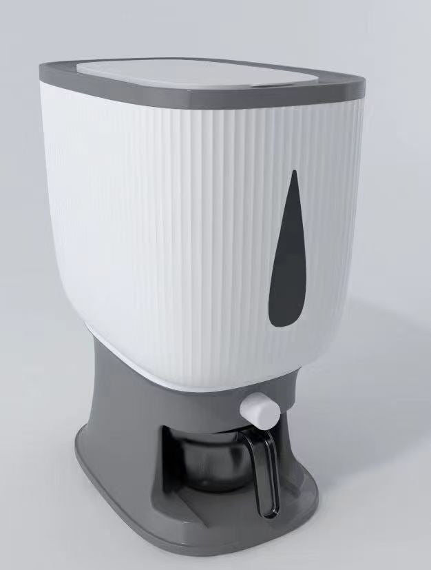 Measuring rice bucket 20 catties insect-proof and moisture-proof rice storage bucket household rice jar press out rice plastic r - V.I.P Digital Presence