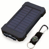 For Smartphone with LED Light Solar Power Bank Waterproof 20000mAh Charger 2 USB Ports External Charger Powerbank - V.I.P Digital Presence