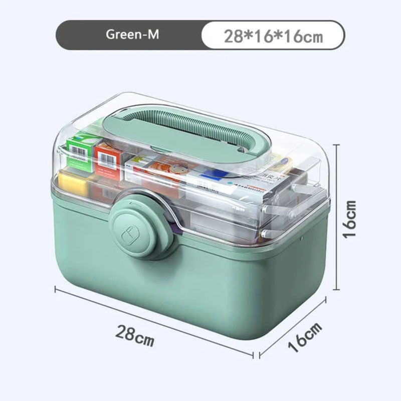 Large Capacity Family Medicine Organizer Box Portable First Aid Kit Medicine Storage Boxes Organizers Plastic Organizing Home - V.I.P Digital Presence