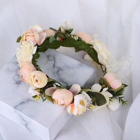 Wreath, European and American fashion, women's simulated flower hair accessories, Hawaiian wedding photography, headwear, headwear for women - V.I.P Digital Presence