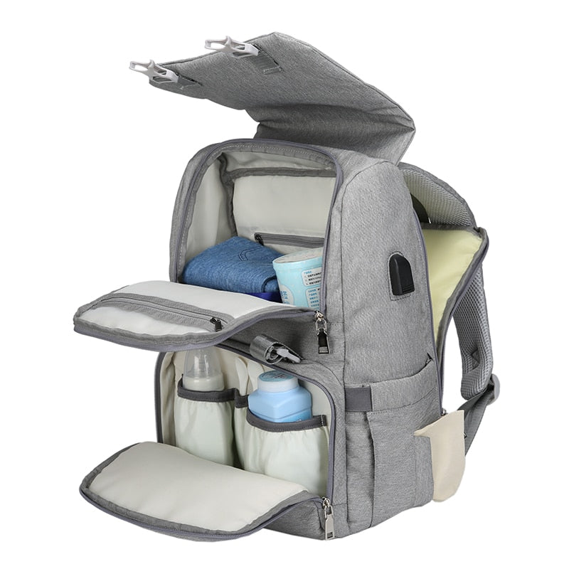 Baby Diaper Bag With USB Interface Large baby nappy changing Bag Mummy Maternity Travel Backpack for mom Nursing bags - V.I.P Digital Presence