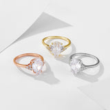 S925 Sliver Moissanite Rings for Women D VVS1 Pear Shape Diamond Engagement Wedding Fine Jewelry Gift - V.I.P Digital Presence