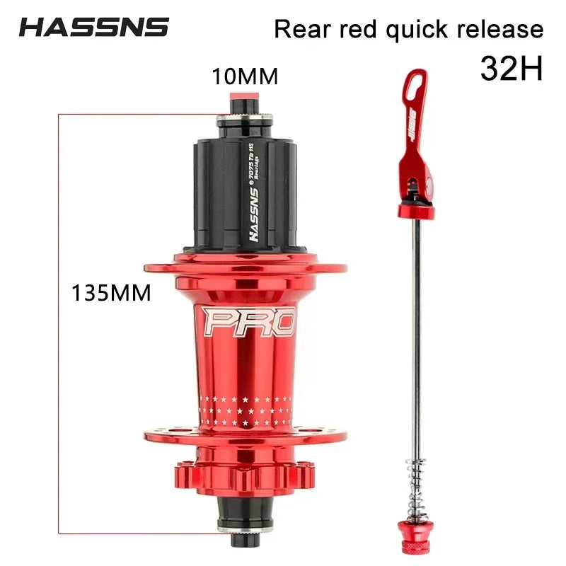 HASSNS PRO7 MTB Hub 32 Holes Bearing Bike Freehub Rear Hub Quick Release 32H Four Palin 7 8 9 10 11 12 Speed 6 Pawl Hubs - V.I.P Digital Presence