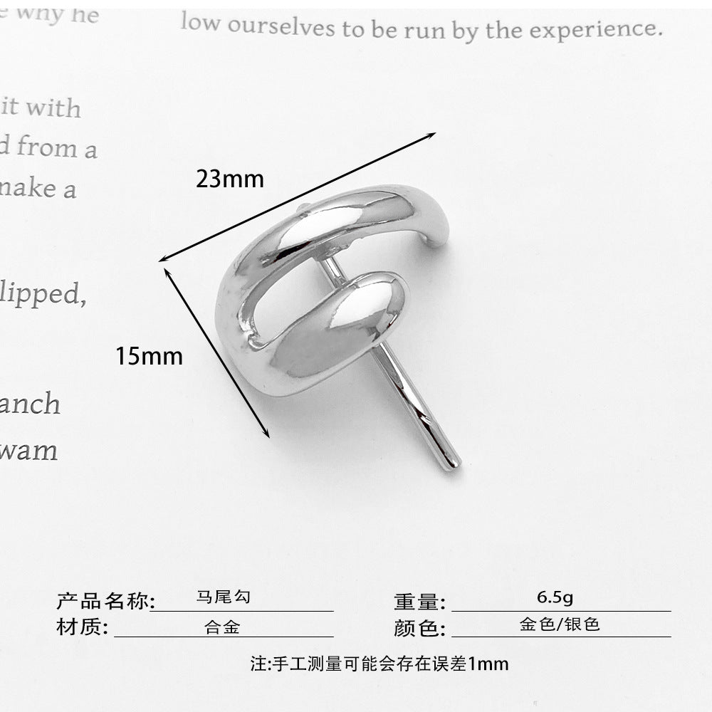 Japanese and Korean headdress accessories hairpins fashionable and simple small fresh ponytail hairpins for girls metal high-grade hair hooks and hair buckles - V.I.P Digital Presence