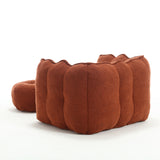 Soft Bean Bag Chair with High Resilient Foam(Chips)for living room and bedroom Comfortable Square Lazy Sofa with  Footstool - V.I.P Digital Presence