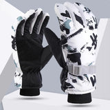 Winter Ski Gloves Warm Thermal Men Women Thickened Cotton Waterproof Non-Slip Warm Riding Outdoor Graffiti Snowboard Cycling - V.I.P Digital Presence
