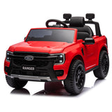 12V children's car remote control, authorized Ford Ranger, 2WD suitable for children aged 3-6. Red - V.I.P Digital Presence