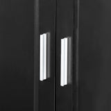 Tall Bathroom Storage Cabinet, Cabinet with Two Doors and Drawers, Adjustable Shelf, MDF Board, Black - V.I.P Digital Presence