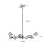 Modern Crystal Chandeliers, 9 Lights Chrome Chandelier for Living Room Bedroom (Bulbs Not Included) - V.I.P Digital Presence
