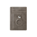 AirTag multi-card slot Apple tracker anti-lost protective cover card bag anti-theft brush Crazy Horse PU leather RFID bag - V.I.P Digital Presence
