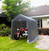 7x8 ft Outdoor Portable Gazebo Storage Shelter Shed with 2 Roll up Zipper Doors & Vents Carport - V.I.P Digital Presence