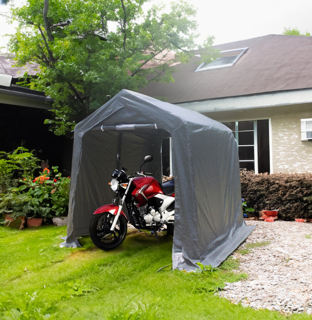 7x8 ft Outdoor Portable Gazebo Storage Shelter Shed with 2 Roll up Zipper Doors & Vents Carport - V.I.P Digital Presence