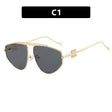 Single beam irregular sunglasses, metal toad hollow sunglasses, European and American UV resistant sunglasses, concave design for women - V.I.P Digital Presence