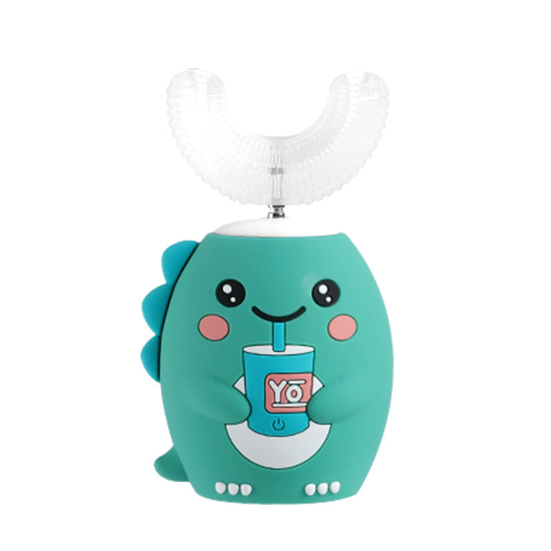 U-shaped electric toothbrush children's rechargeable 2-6-12-year-old rechargeable baby toothbrush U-shaped little dinosaur child - V.I.P Digital Presence
