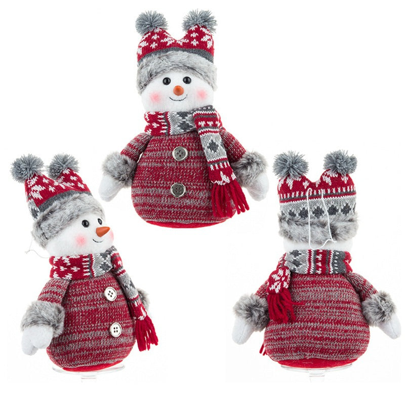 Doll Lei Feng Hat Scarf Snowman Doll Window Display Cute Christmas Snowman Cloth Doll - V.I.P Digital Presence