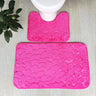 Embossed Stone Two-Piece Bathroom Toilet Floor Mat PVC Non-Slip Absorbent Carpet Door Mat - V.I.P Digital Presence