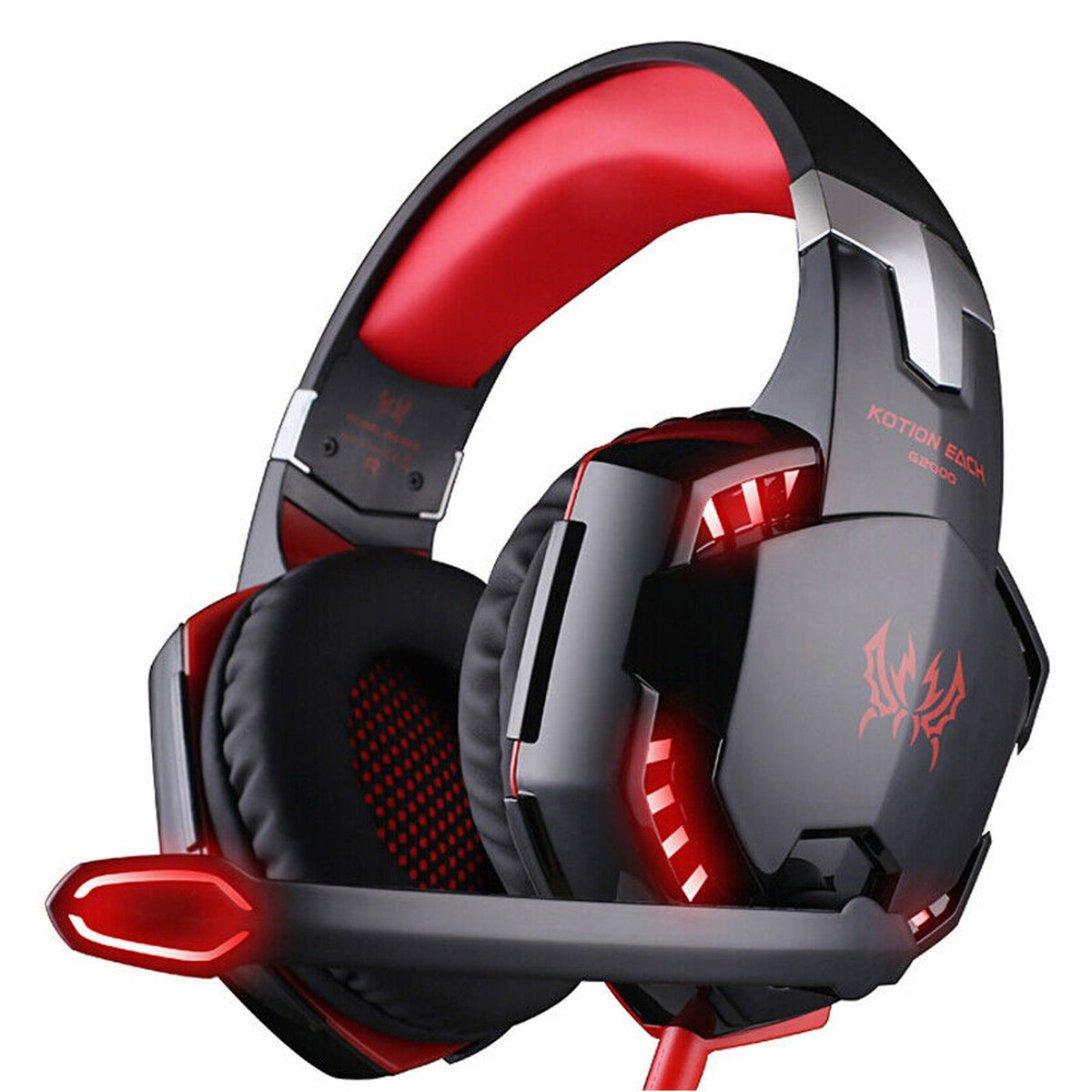 G2000 Head Mounted Gaming Earphones with Wired Illumination Heavy Bass Earphones Computer Esports PS4 Earphones - V.I.P Digital Presence