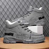 Cotton shoes, winter men's shoes, high top Martin boots, Bumblebee work boots, large size, medium top, fashionable shoes, men's boots, trendy shoes - V.I.P Digital Presence