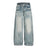 Punk Washed Gradient Wave Pattern Denim Pants Men's Loose Wide Leg Long Trousers Vibe Trendy Distressed Straight Leg Jeans - V.I.P Digital Presence