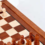 Drawer style solid wood veneer splicing chessboard magnetic chess box set