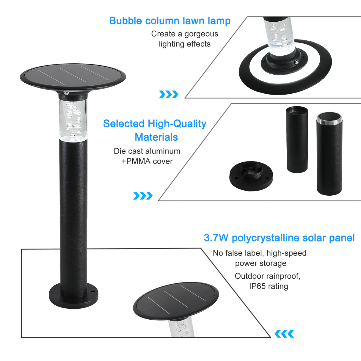 Solar Lawn Light With Dimmable LED - V.I.P Digital Presence