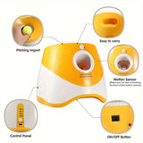Rechargeable automatic tennis ball launcher for pets. Includes 3 balls, promotes interactive play. - V.I.P Digital Presence