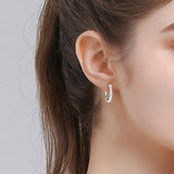 925 Sterling Silver Moissanite Huggie Earrings - V.I.P Digital Presence