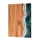Acacia Wood and New Resin Cutting Board Wave Spliced Design Kitchen Fruit and Steak Board for Chopping Rectangle Wooden Boards - V.I.P Digital Presence