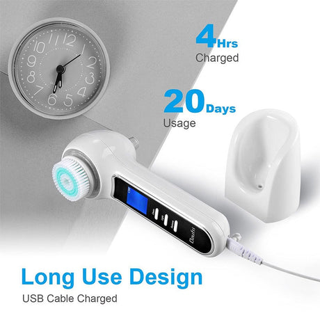 3 In 1 Electric Facial Cleaner Sonic Vibration Facial Brush Machine Waterproof Facial Cleansing Brush - V.I.P Digital Presence