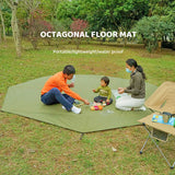 Esterilla para tienda de campaña al aire libre, extragrande, de tela Oxford, impermeable, resistente a la humedad y al desgaste, con diseño poligonal para picnic.