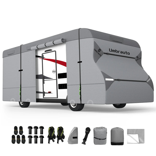 Umbrauto RV Cover Class C Upgraded 7 Layers Anti-UV Top Panel Motorhome Cover，Gray - V.I.P Digital Presence
