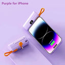 Mini banco de energía de 30000Mah, cable inalámbrico, Powerbank con pantalla digital, batería externa, cargador portátil para Iphone, Samsung, Xiaomi