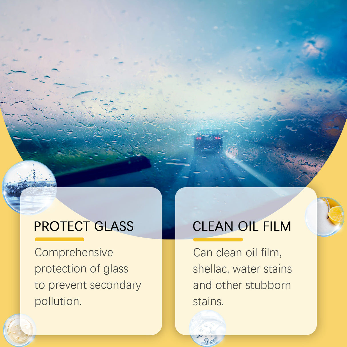Car Glass Cleaning Brush, Car Window Glass Cleaning Stains Oil Stains Waterproof Rain Cleaning Brush - V.I.P Digital Presence