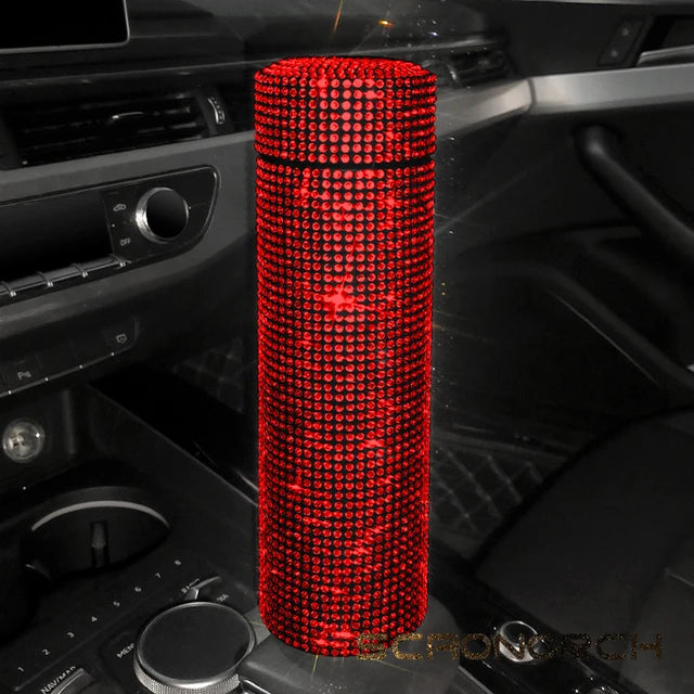 Bling Rhinestone Thermos Bottle Insulated Double Wall Stainless Steel Water Bottle Coffee Travel Car Coffee Mug Cup Vacuum Flask - V.I.P Digital Presence