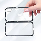 Double sided  Magnetic Case for iPhone X Clear Tempered Glass Magnet Adsorption Case - V.I.P Digital Presence