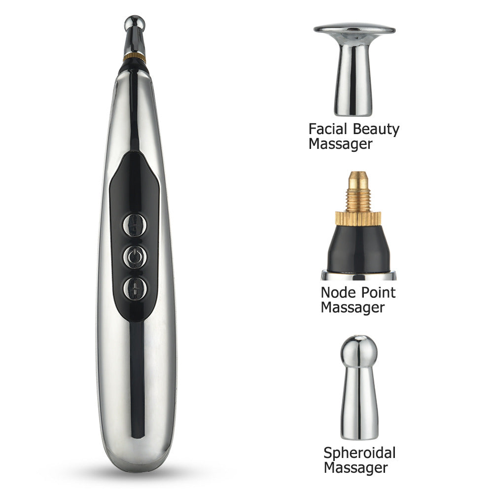 Rechargeable Acupoint Massage Pen 5-Head Meridian Pen Massager Magnetic Therapy Pain Relief Massager - V.I.P Digital Presence