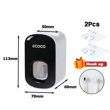 Automatic Toothpaste Dispenser Squeezers Toothpaste Tooth Dust-proof Toothbrush Holder Wall Mount Stand Bathroom Accessories Set - V.I.P Digital Presence