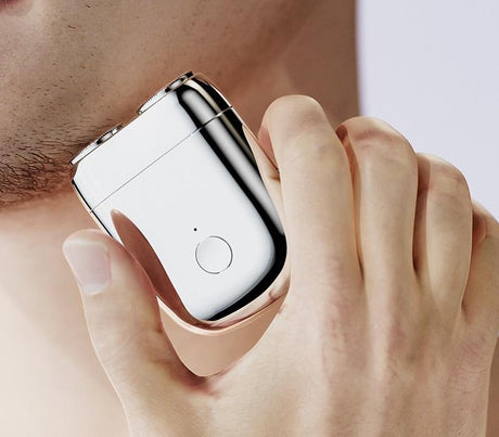 Mini electric shaver with magnetic suction dual blade heads 2-speed USB charging mini portable men's electric shaver - V.I.P Digital Presence