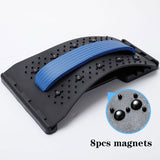 Masajeador de espalda ajustable multinivel con magnetoterapia para cintura, cuello, fitness, soporte lumbar y cervical, alivio del dolor. 