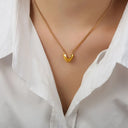 Gold-Plated Heart Pendant Necklace - V.I.P Digital Presence