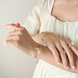 Titanium Steel Oil Drip Flower Bracelet - V.I.P Digital Presence