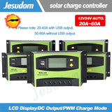 12V 24V 60A 50A 40A 30A  Solar Controller with LCD Function Dual USB 5VDC Output Solar Panel Battery Charge Regulator - V.I.P Digital Presence