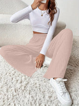 Ribbed High Waist Pants - V.I.P Digital Presence