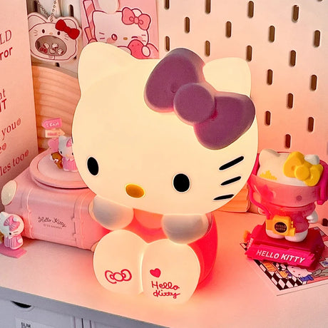 Kawaii Sanrio Hello Kitty Pat Night Light Girls Bedroom Bedlight Anime Hellokitty Night Lamp Desktop Decor Ornaments Girls Gift - V.I.P Digital Presence