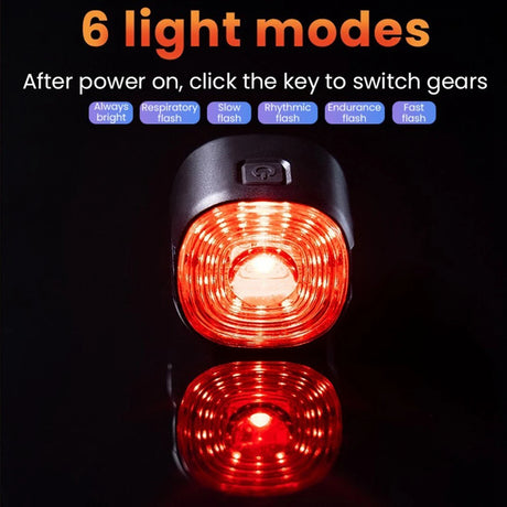 Bicycle Smart Brake Tail Light MTB Road Bike Auto Brake Sensing Light SB Rechargeable IPX6 Waterproof LED Warning Rear Lamp - V.I.P Digital Presence