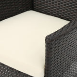Clementine Outdoor Multibrown PE Wicker Dining Chairs (Set of 2) - V.I.P Digital Presence