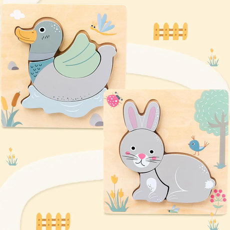 Wooden New Cartoon Animal Stereoscopic Plane Puzzle for Early Childhood Education Cognitive Puzzle Puzzle Toy - V.I.P Digital Presence